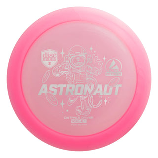 A pink Discmania Active Premium Astronaut disc golf distance driver.