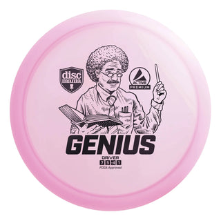 A pink Discmania Active Premium Genius disc golf fairway driver.