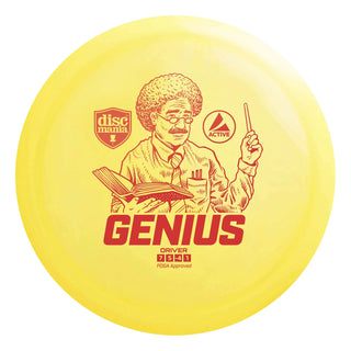 A white Discmania Active Premium Genius disc golf fairway driver.
