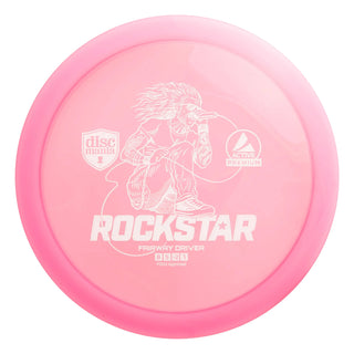 A pink Discmania Active Premium Rockstar disc golf fairway driver.