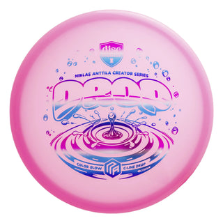 A pink Discmania C-Line Color Glow Drop disc golf putter - Niklas Anttila Creator Series.
