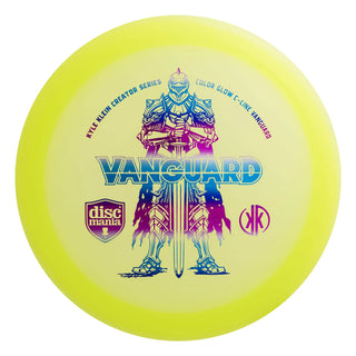 A green Discmania C-Line Color Glow Vanguard disc golf fairway driver - Kyle Klein Creator Series.