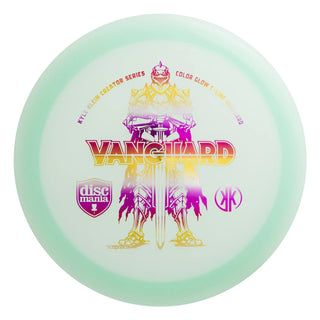 A turquoise Discmania C-Line Color Glow Vanguard disc golf fairway driver - Kyle Klein Creator Series.