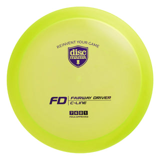 A green Discmania C-Line FD disc golf fairway driver.