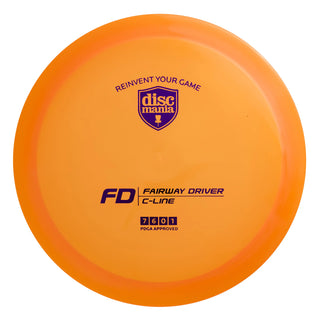 An orange Discmania C-Line FD disc golf fairway driver.