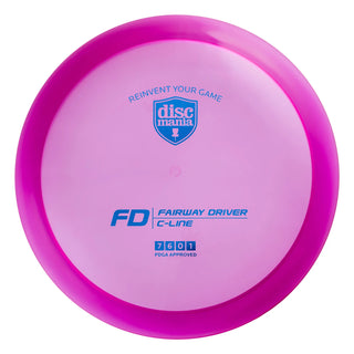 A purple Discmania C-Line FD disc golf fairway driver.