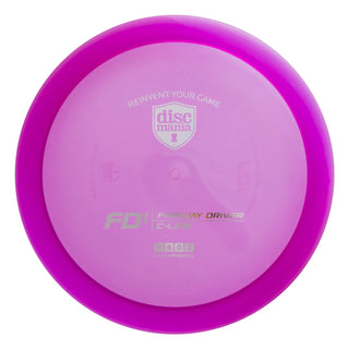 A purple Discmania C-Line FD1 disc golf fairway driver.