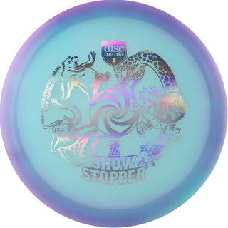 A turquoise and purple Discmania C-Line Glow Horizon FD Show Stopper 2 disc golf fairway driver -  Ella Hansen signature series.
