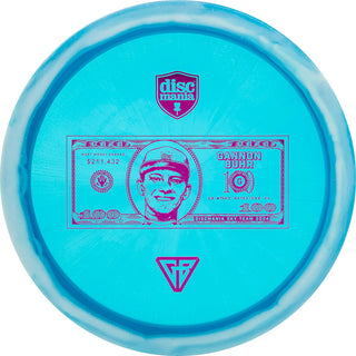 A blue and white Discmania C-Line Horizon Metal Flake FD3 disc golf fairway driver - Gannon Buhr most money earned edition.