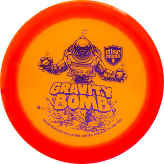 An orange and red Discmania C-Line Horizon PD2 Gravity Bomb disc golf distance driver - Gavin Babcock signature series.