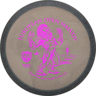 A black Discmania C-Line Metal Flake MD4 disc golf midrange - European Open 2024 edition.