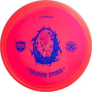 A red Discmania C-Line Method disc golf midrange - Shadow Stone - Mystery box edition.