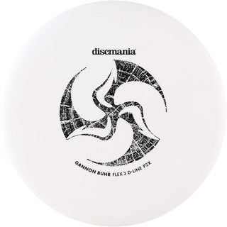 A white Discmania D-Line Flex 3 P2X disc golf putter - Huk Lab Gannon Buhr edition.
