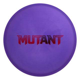 A purple Neo Mutant disc golf midrange - bar stamp edition.