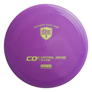 A purple S-Line CD1 disc golf fairway driver.