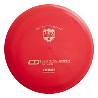 A red S-Line CD1 disc golf fairway driver.
