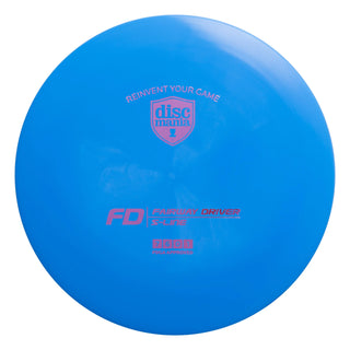 A blue S-Line FD disc golf fairway driver.