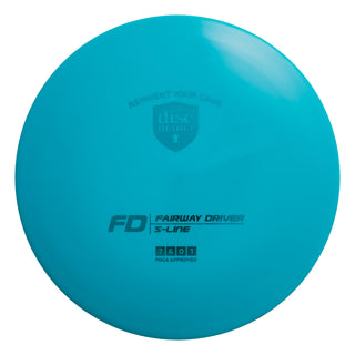 A turquoise S-Line FD disc golf fairway driver.