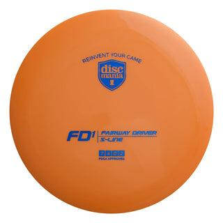 An orange S-Line FD1 disc golf fairway driver.