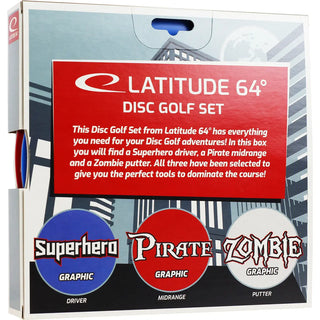 Back view of the Latitude 64 SPZ disc golf set box.