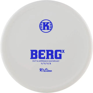 A white K1 Berg X disc golf disc.