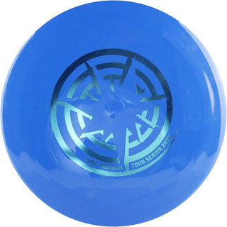 A blue K1 Hard Krut disc golf disc.