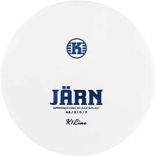 A white K1 Järn disc golf disc.