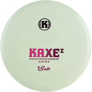 A white K1 Soft Kaxe Z disc golf disc.