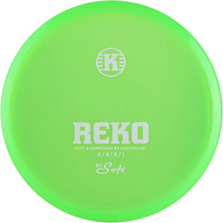 A green K1 Soft Reko disc golf disc.