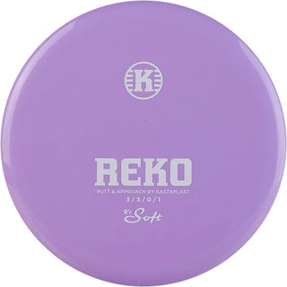 A purple K1 Soft Reko disc golf disc.