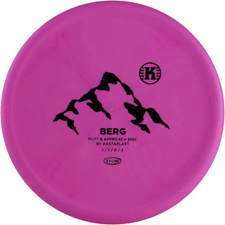 A pink K3 Berg disc golf disc.