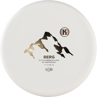 A white K3 Berg disc golf disc.