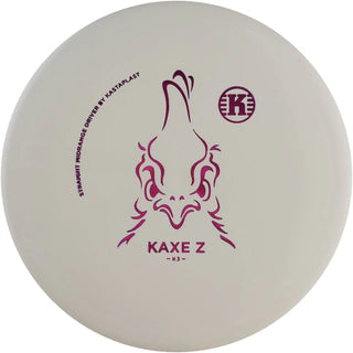 A white K3 Kaxe Z disc golf disc.