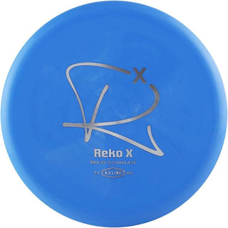 A blue K3 Reko X disc golf disc.